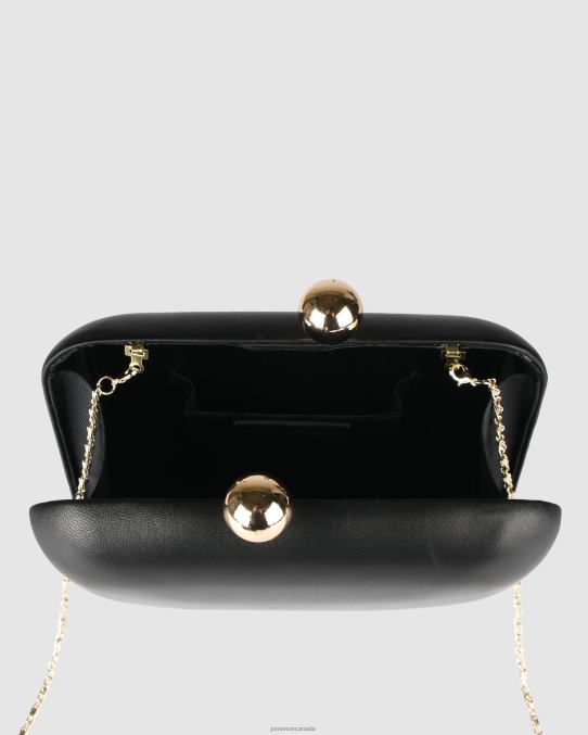 Zoella clutch Jo Mercer Black Leather Accessories 6D6FN447