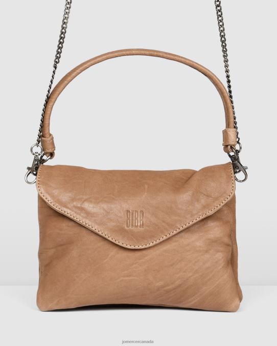 Biba logan envelope cross body bag Jo Mercer Taupe Leather Accessories 6D6FN417