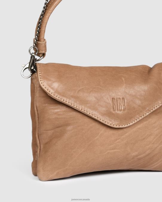 Biba logan envelope cross body bag Jo Mercer Taupe Leather Accessories 6D6FN417