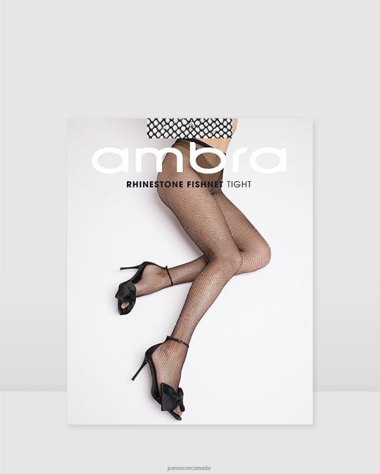Ambra rhinestone fishnet tight Jo Mercer Black Accessories 6D6FN485