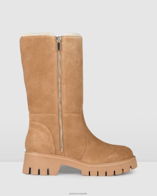 Bamba flat calf boots Jo Mercer Tan Suede Footwear 6D6FN342