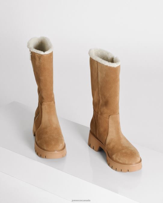 Bamba flat calf boots Jo Mercer Tan Suede Footwear 6D6FN342