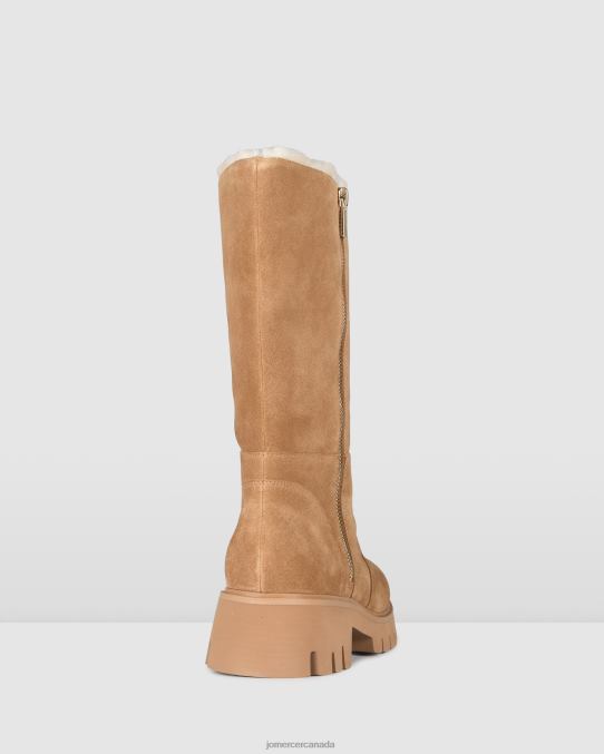 Bamba flat calf boots Jo Mercer Tan Suede Footwear 6D6FN342