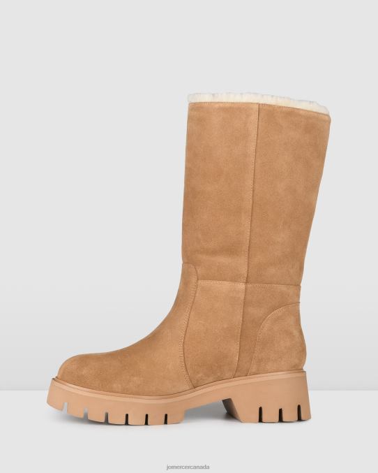 Bamba flat calf boots Jo Mercer Tan Suede Footwear 6D6FN342