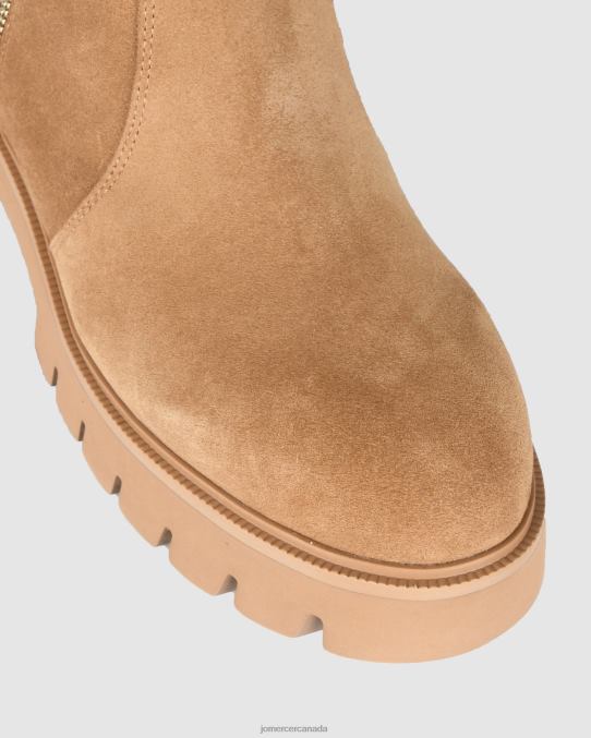 Bamba flat calf boots Jo Mercer Tan Suede Footwear 6D6FN342