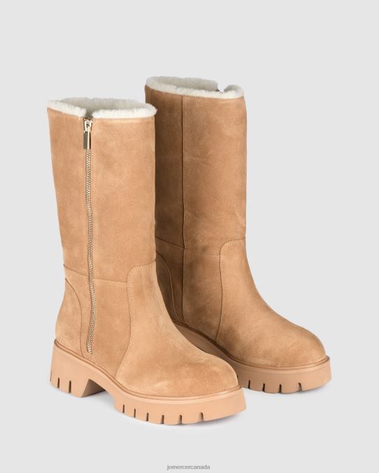 Bamba flat calf boots Jo Mercer Tan Suede Footwear 6D6FN342