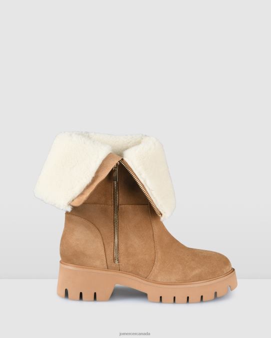 Bamba flat calf boots Jo Mercer Tan Suede Footwear 6D6FN342