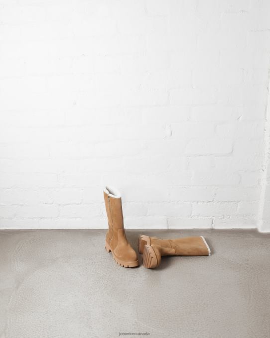 Bamba flat calf boots Jo Mercer Tan Suede Footwear 6D6FN342