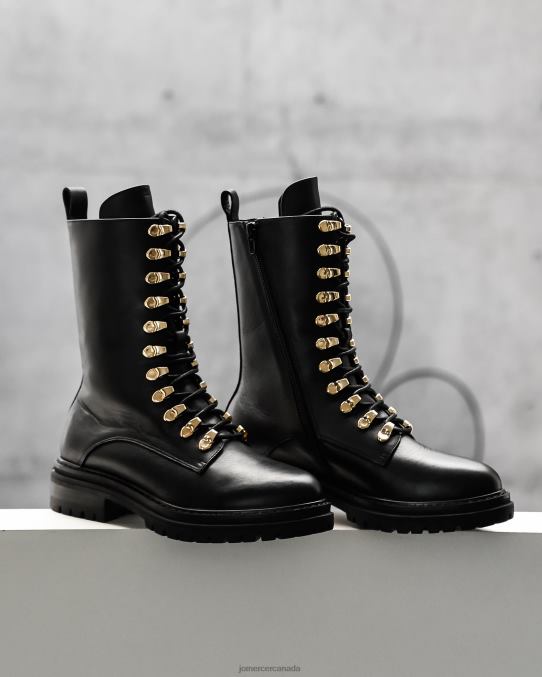 Beats calf boots Jo Mercer Black Leather Footwear 6D6FN389