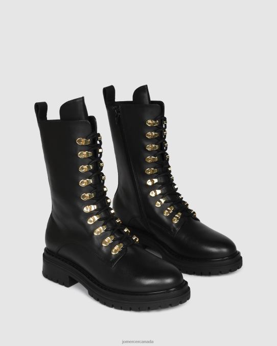 Beats calf boots Jo Mercer Black Leather Footwear 6D6FN389