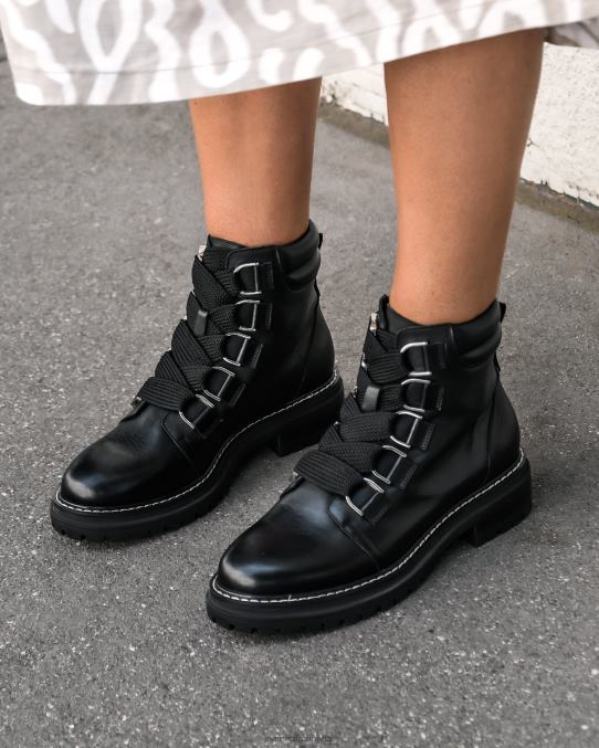 Blakely flat ankle boots Jo Mercer Black Leather Footwear 6D6FN348