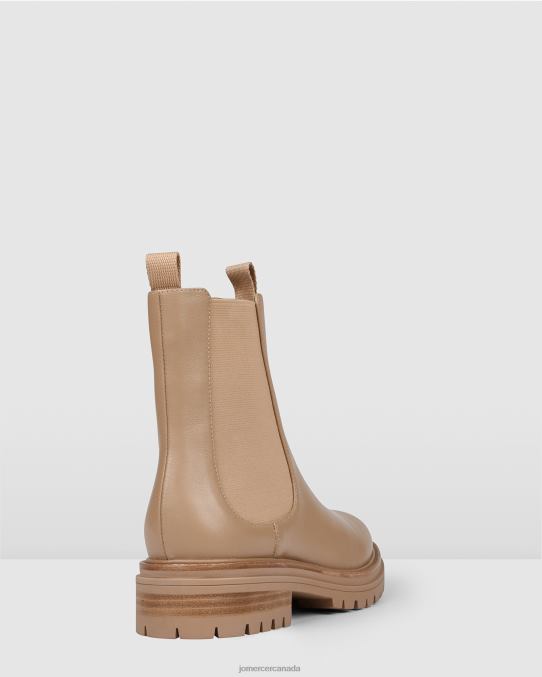 Bloom flat ankle boots Jo Mercer Beige Leather Footwear 6D6FN316