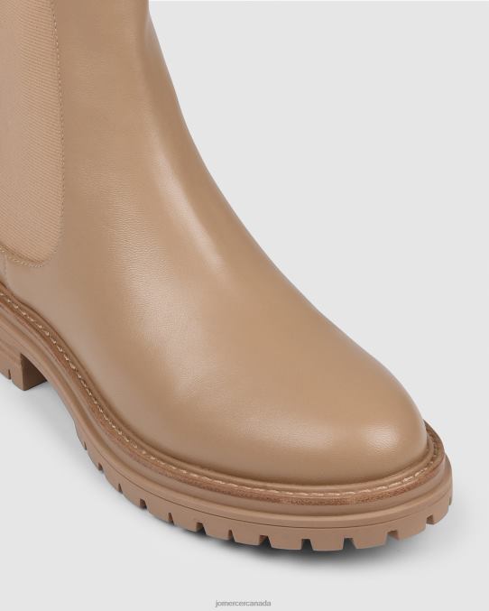 Bloom flat ankle boots Jo Mercer Beige Leather Footwear 6D6FN316