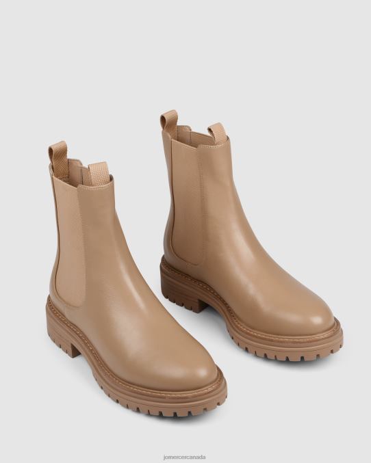 Bloom flat ankle boots Jo Mercer Beige Leather Footwear 6D6FN316