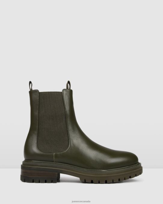 Bloom flat ankle boots Jo Mercer Olive Green Leather Footwear 6D6FN338