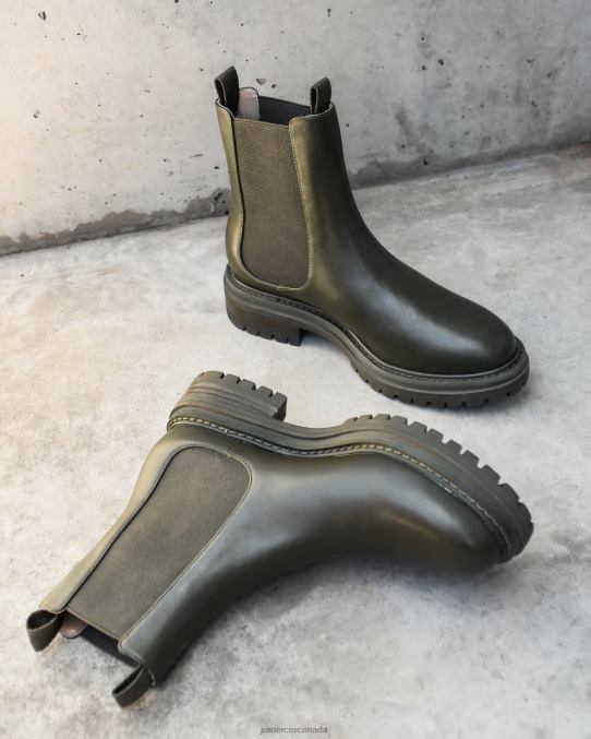 Bloom flat ankle boots Jo Mercer Olive Green Leather Footwear 6D6FN338