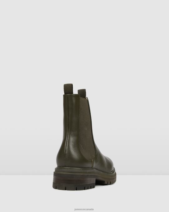Bloom flat ankle boots Jo Mercer Olive Green Leather Footwear 6D6FN338