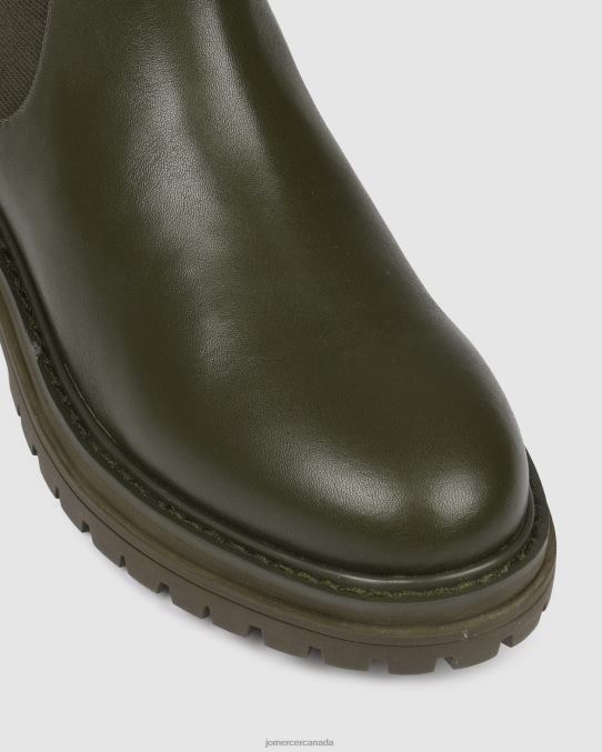Bloom flat ankle boots Jo Mercer Olive Green Leather Footwear 6D6FN338