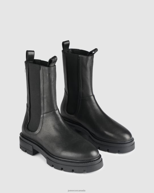 Braxton flat ankle boots Jo Mercer Black Leather Footwear 6D6FN296