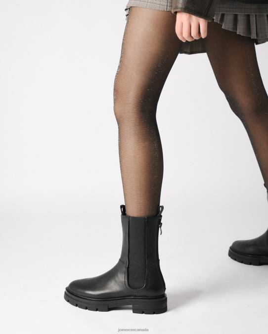 Braxton flat ankle boots Jo Mercer Black Leather Footwear 6D6FN296