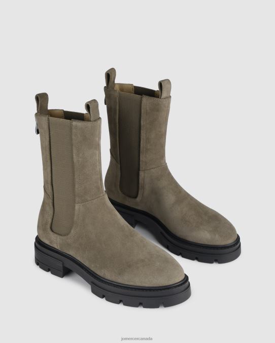 Braxton flat ankle boots Jo Mercer Khaki Suede Footwear 6D6FN297