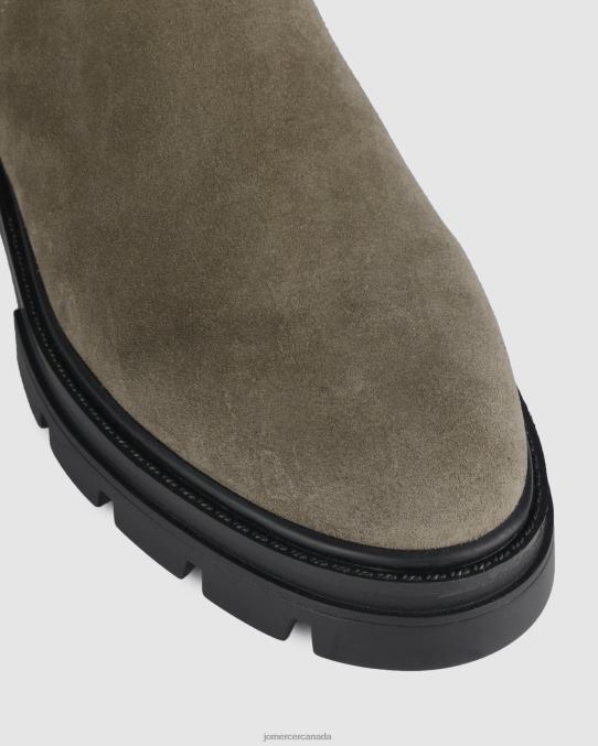 Braxton flat ankle boots Jo Mercer Khaki Suede Footwear 6D6FN297