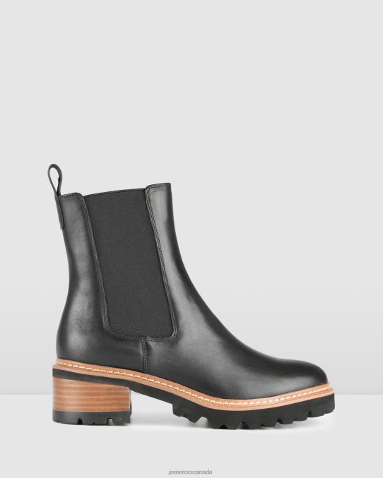 Como flat ankle boots Jo Mercer Black Leather Footwear 6D6FN327
