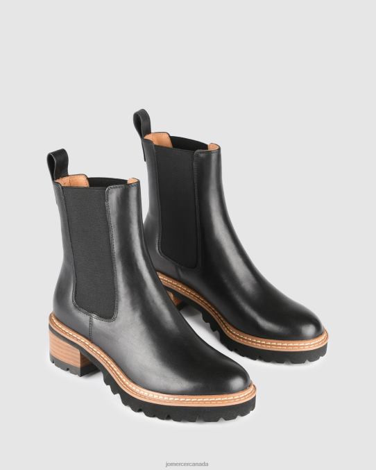 Como flat ankle boots Jo Mercer Black Leather Footwear 6D6FN327