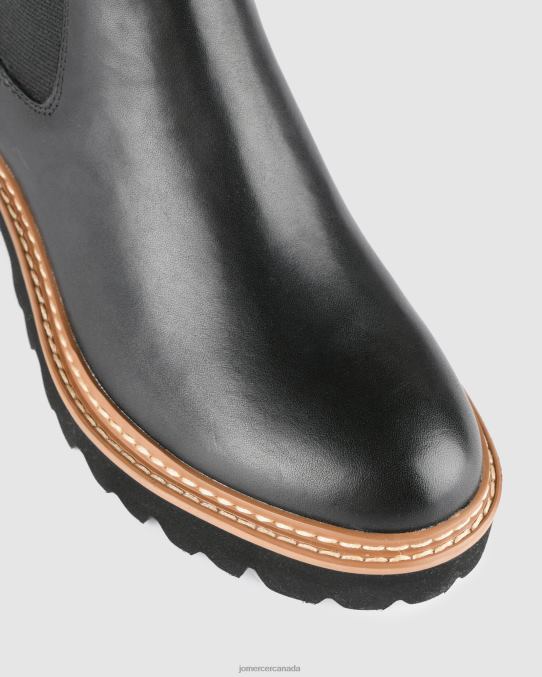 Como flat ankle boots Jo Mercer Black Leather Footwear 6D6FN327