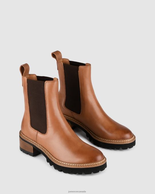 Como flat ankle boots Jo Mercer Brandy Leather Footwear 6D6FN328