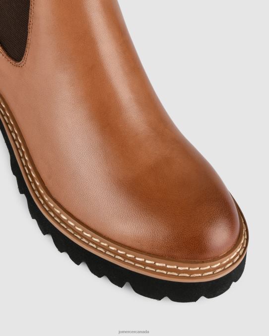 Como flat ankle boots Jo Mercer Brandy Leather Footwear 6D6FN328