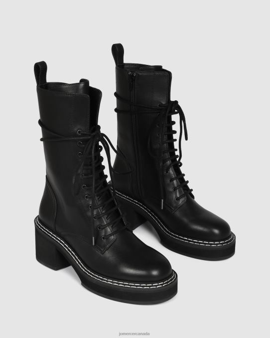 Edwin calf boots Jo Mercer Black Leather Footwear 6D6FN385