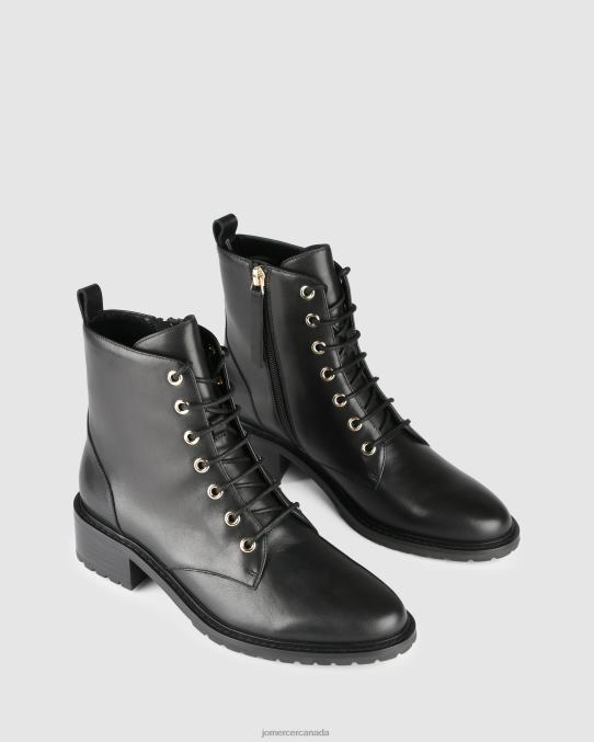 Frances flat ankle boot Jo Mercer Black Leather Footwear 6D6FN336