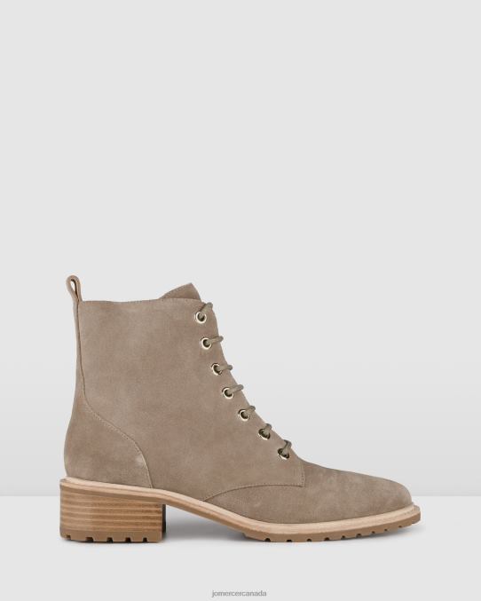 Frances flat ankle boot Jo Mercer Taupe Suede Footwear 6D6FN337