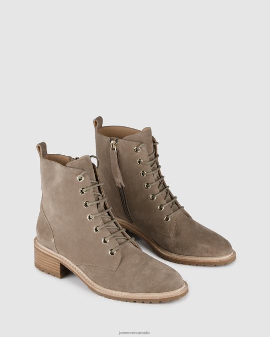 Frances flat ankle boot Jo Mercer Taupe Suede Footwear 6D6FN337