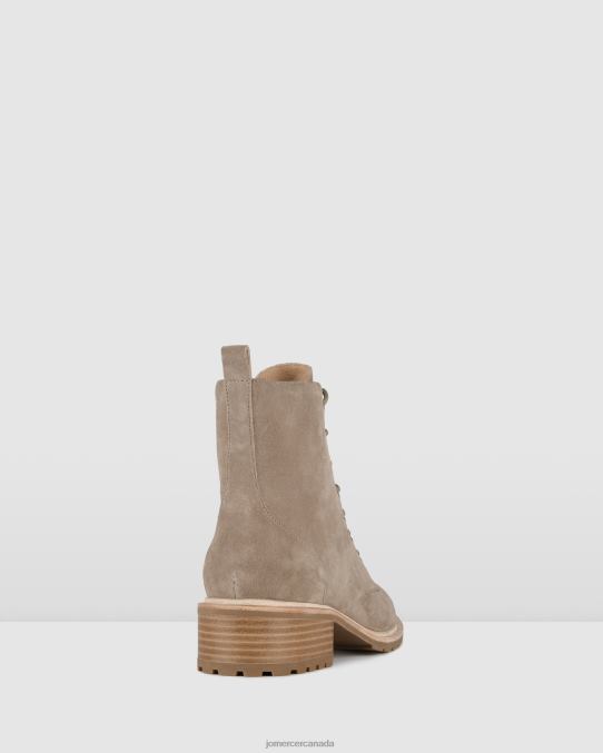 Frances flat ankle boot Jo Mercer Taupe Suede Footwear 6D6FN337