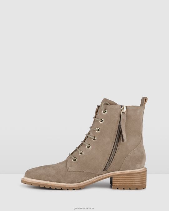 Frances flat ankle boot Jo Mercer Taupe Suede Footwear 6D6FN337