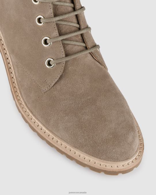 Frances flat ankle boot Jo Mercer Taupe Suede Footwear 6D6FN337