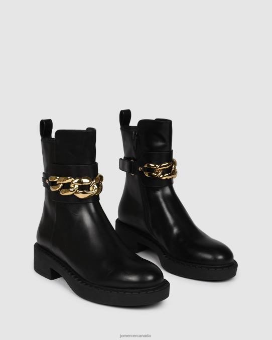Hux flat ankle boots Jo Mercer Black Leather Footwear 6D6FN301