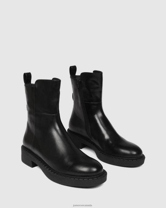 Hux flat ankle boots Jo Mercer Black Leather Footwear 6D6FN301