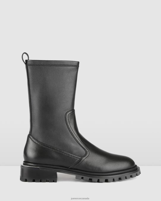 Rachel calf boots Jo Mercer Black Leather Footwear 6D6FN378