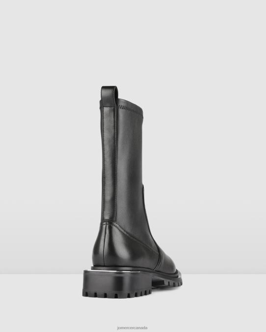 Rachel calf boots Jo Mercer Black Leather Footwear 6D6FN378