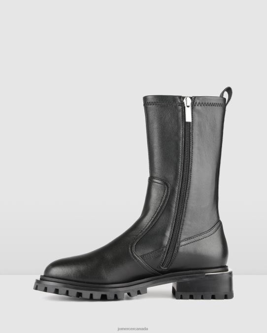 Rachel calf boots Jo Mercer Black Leather Footwear 6D6FN378