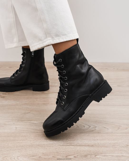 Ziggy flat ankle boots Jo Mercer Black Leather Footwear 6D6FN341