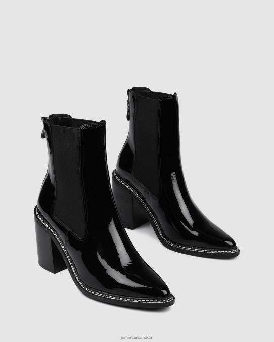 Luxe high ankle boots Jo Mercer Black Patent Footwear 6D6FN313