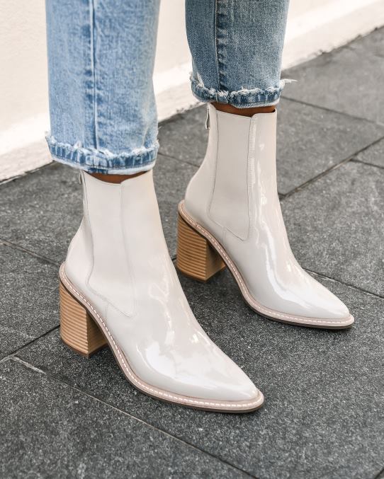 Luxe high ankle boots Jo Mercer Bone Patent Footwear 6D6FN329