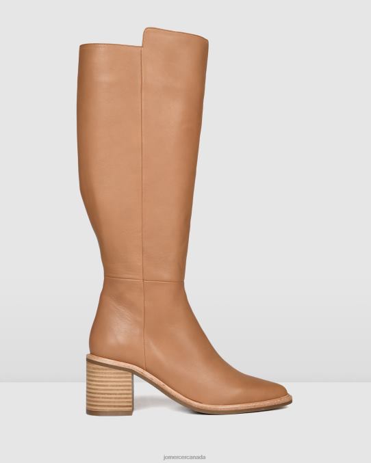 Anissa knee boots Jo Mercer Beige Leather Footwear 6D6FN372