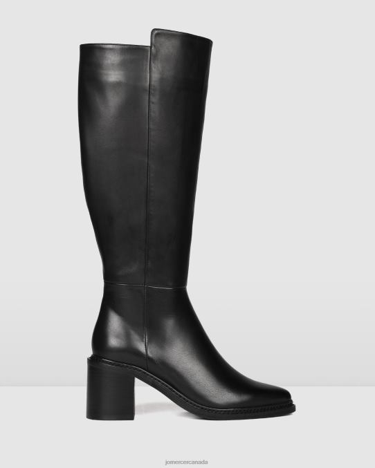 Anissa knee boots Jo Mercer Black Leather Footwear 6D6FN371