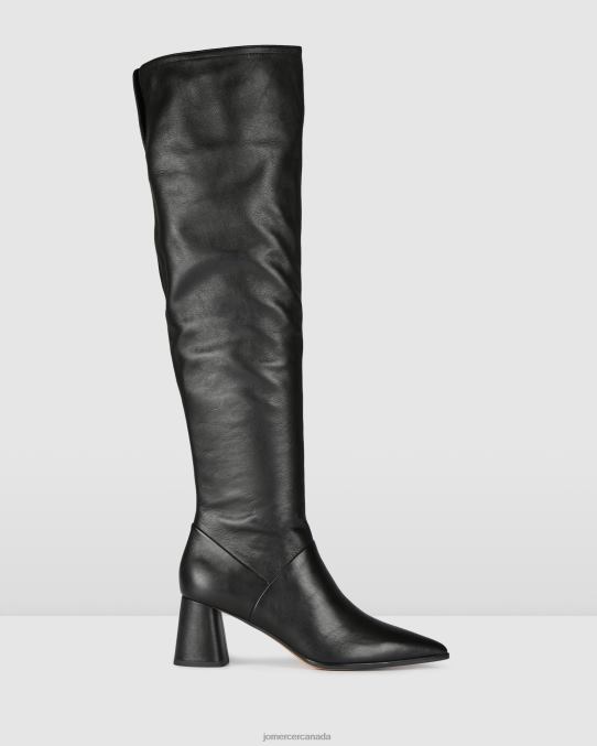 Gin over the knee boots Jo Mercer Black Leather Footwear 6D6FN393