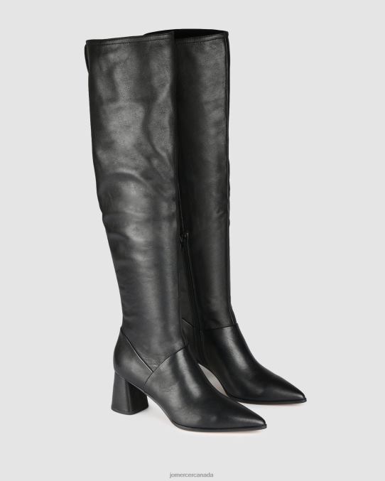 Gin over the knee boots Jo Mercer Black Leather Footwear 6D6FN393